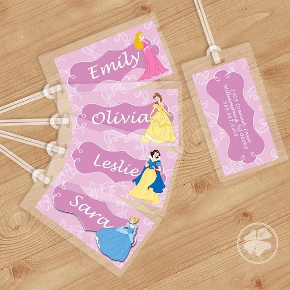 Princess - Luggage Tag, Bag Tag, Backpack Tag, ID Tags, Personalized, Custom Il_570xn