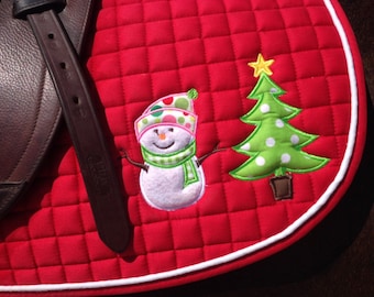 Christmas saddle pad