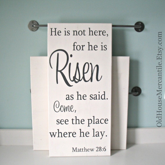 He is not here for he is Risen as he said. Come see the place