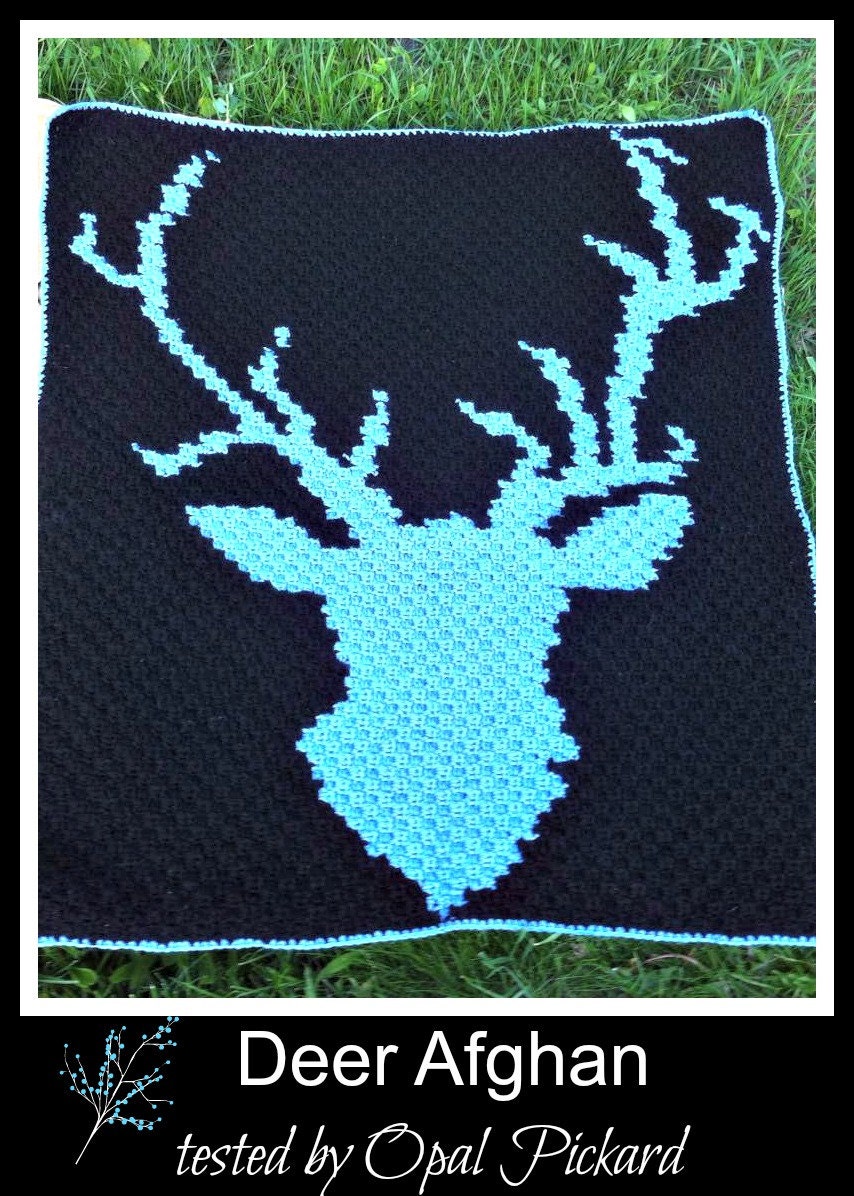 C2C Graph Deer Head Afghan Crochet Pattern