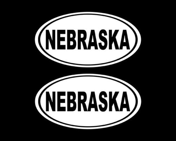 Oval Nebraska Decal Car Decal Oval by StickerAndDecalMafia on Etsy