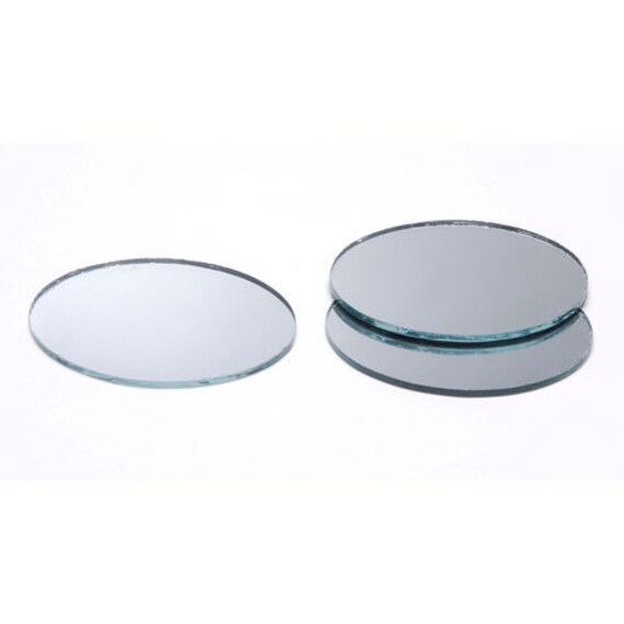 2 pc 2 Inch Size Oval Craft Mirrors