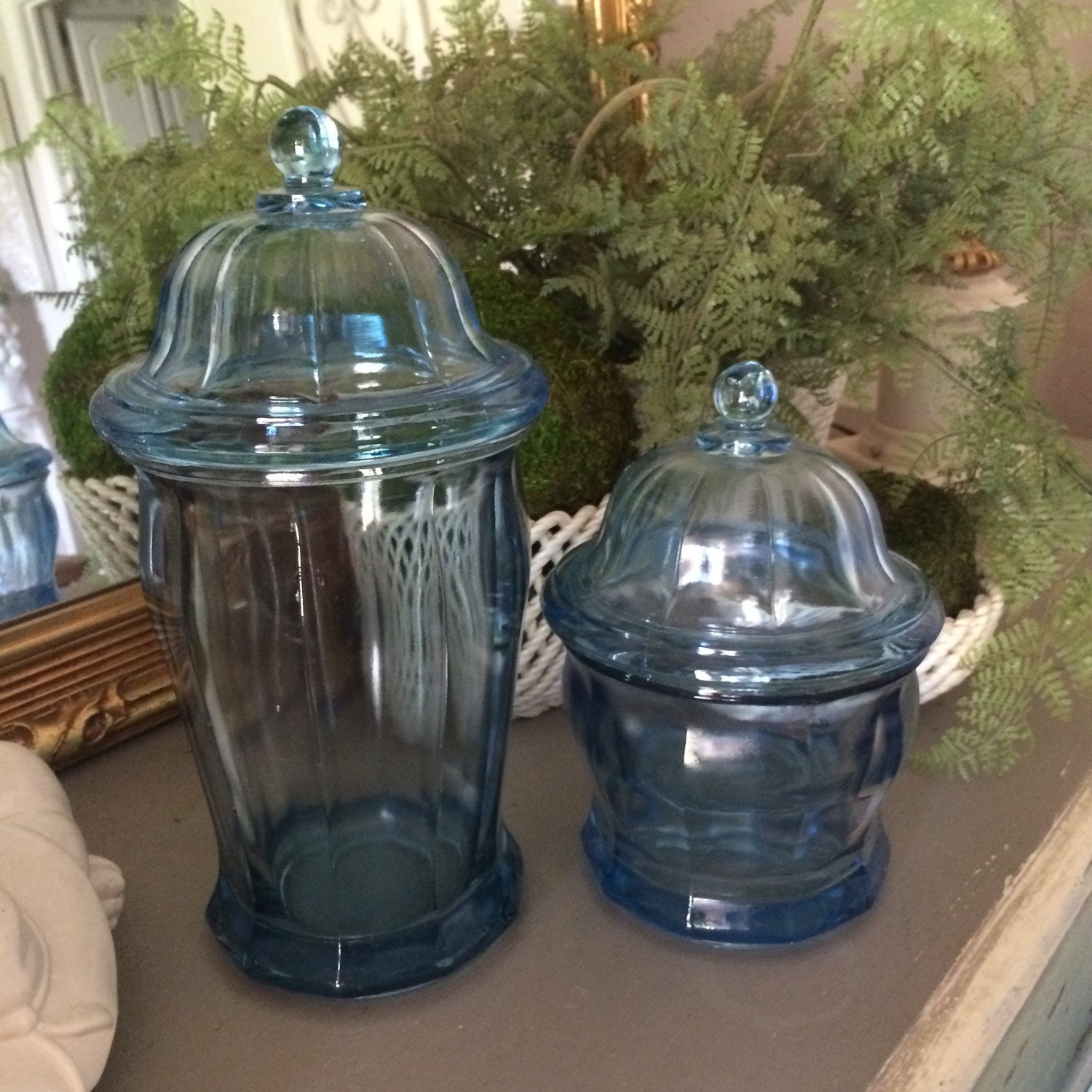 glass apothecary jars