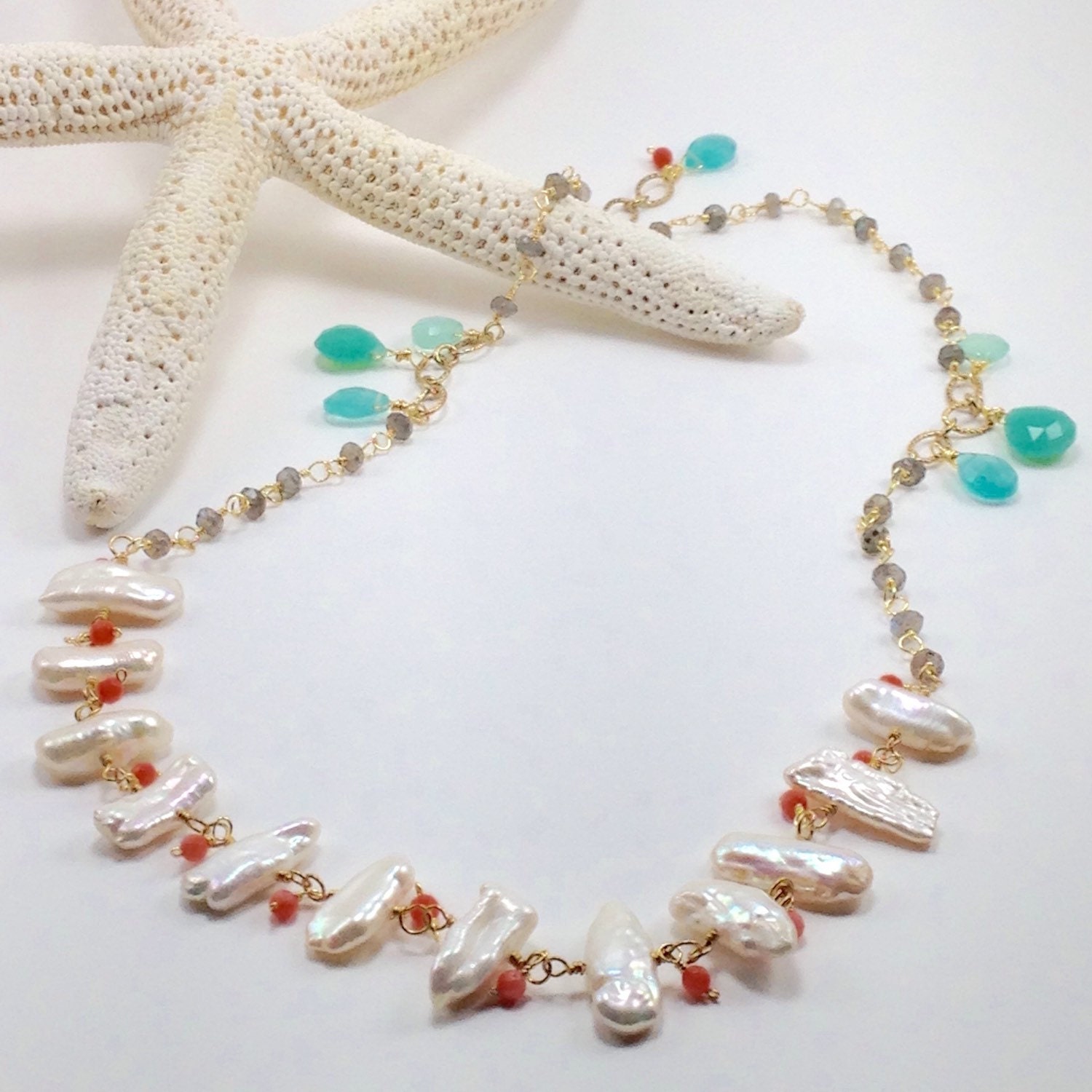 OCEAN ViEW NECKLACE by JULiEBLUEBiRDDESiGN on Etsy