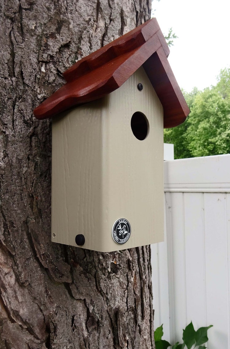 Bluebird house PVC cedar outdoor bird house by MyRetirementGig