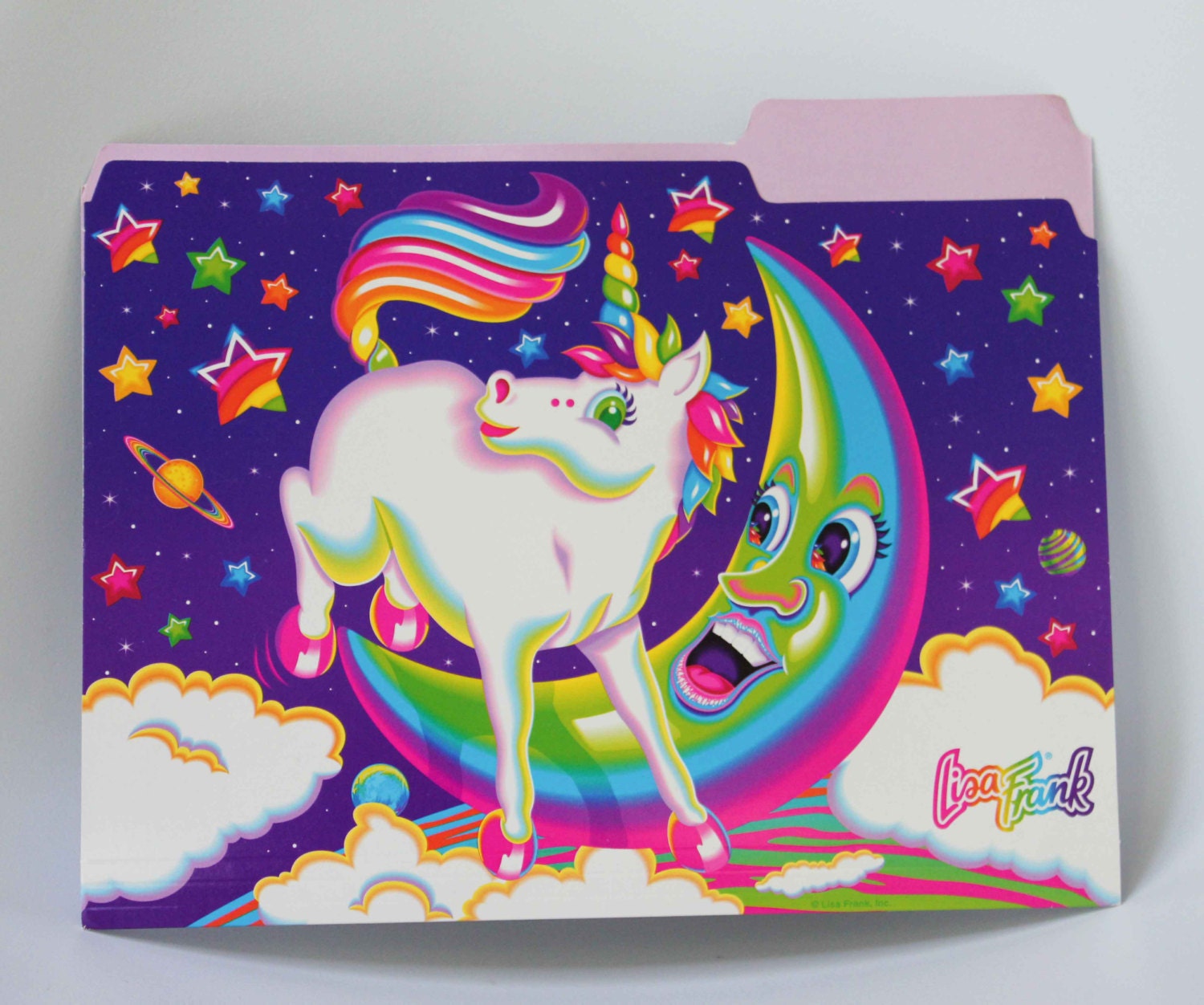 Vintage Lisa Frank Markie the Unicorn File Folder 90s