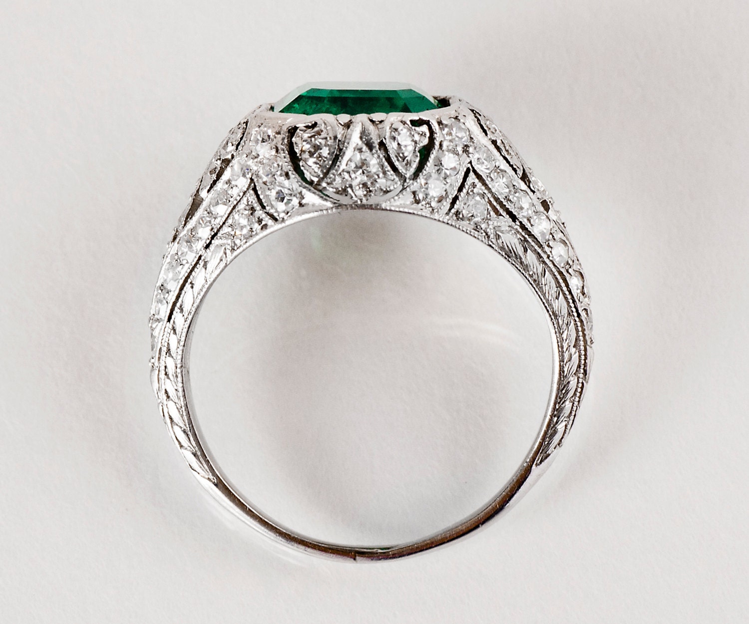 Antique Engagement Ring Antique 1900's Platinum Gem