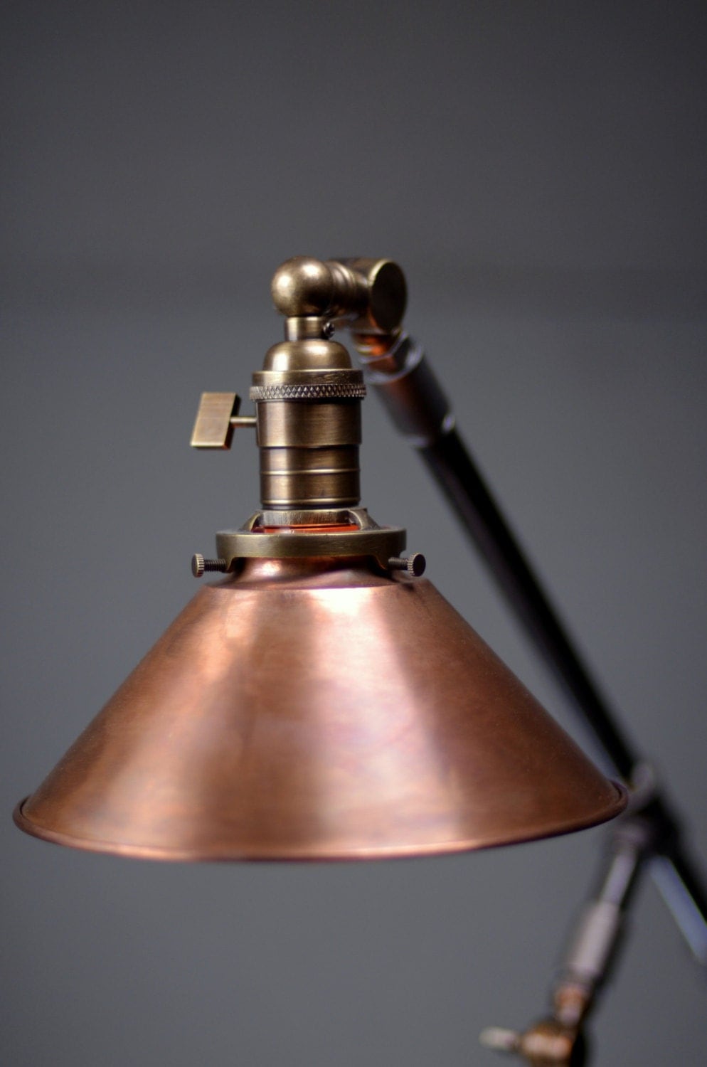 Industrial Table Lamp Edison Desk Lamp by newwineoldbottles