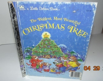 Vintage Little golden Book Biggest Most Beautiful Christmas Tree 1985