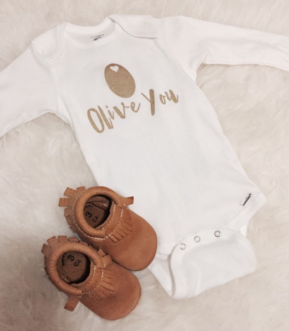 Olive You Baby Onesie. Infant/Toddler/Baby Apparel. by ShopAria