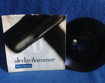 Vintage, Peter Gabriel - "Sledgehammer / Don't Break This Rhythm", 7" 45 RPM Vinyl Record, w Picture Sleeve, So, Genesis, Rock
