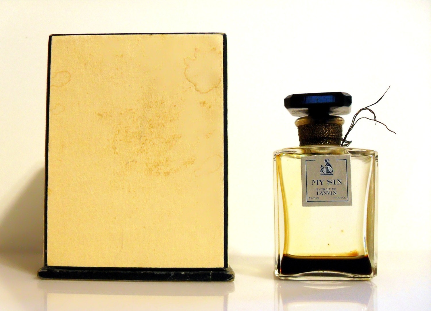 Vintage 1950s My Sin by Lanvin 1 oz Parfum Perfume Bottle