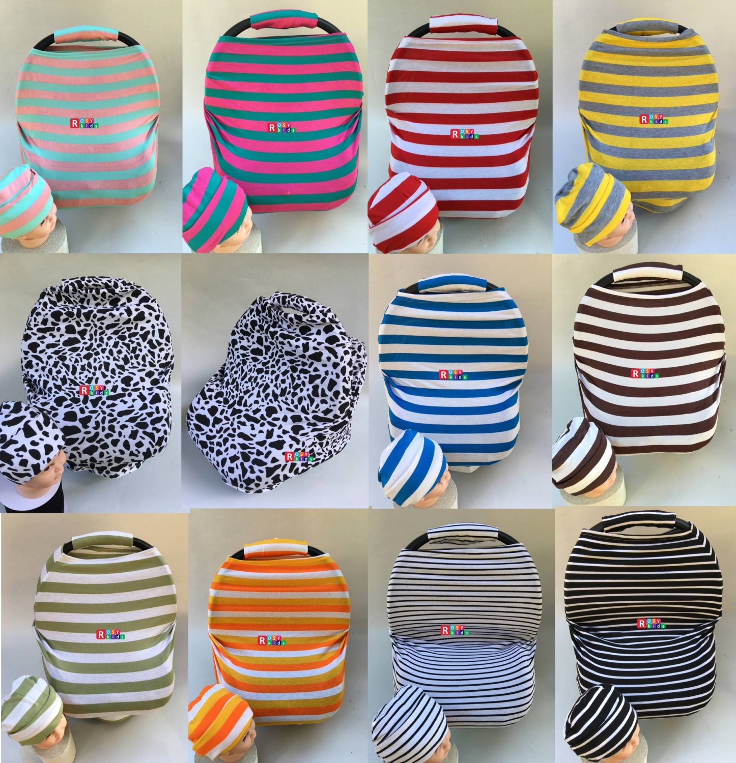 car seat canopy cover / nursing scarf, baby beanie, high chair car seat canopy cover / nursing scarf, baby beanie, high chair