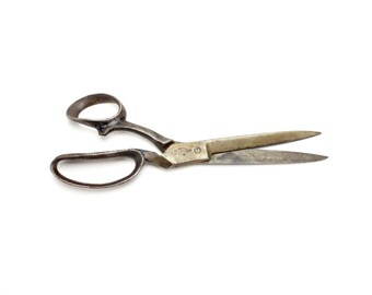 Vintage Dressmaker Scissors, Black Handled Scissors Delancy Street, 10"" Scissors, Sewing Tools, Tailoring, Shears, Cutting Tools, Epsteam 3