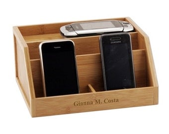 Customized Bamboo Electronic Charging Station