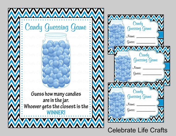 Baby Shower Candy Bottle or Candy Jar Guessing Game - Sign ...