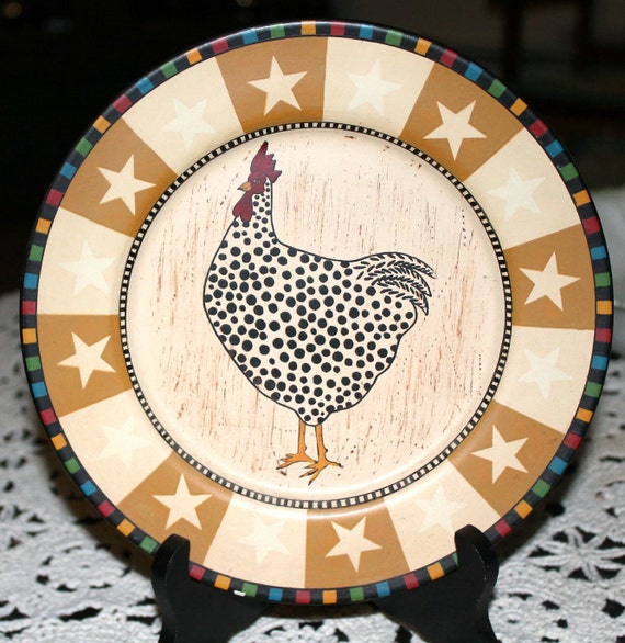 Warren Kimble Rooster Decorative Plates Set by NancysAccessories