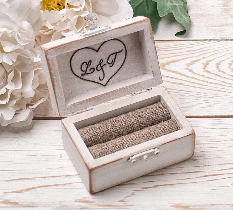 Ring Bearer Box Wedding Ring Box Personalized Ring Box
