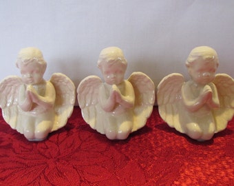 Vintage Trio of Ceramic Angels