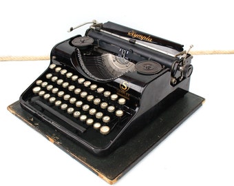 Antique typewriter Olympia typewriter Olympia Simplex 1937 Antique portable typewriter Black typewriter Vintage working typewriter