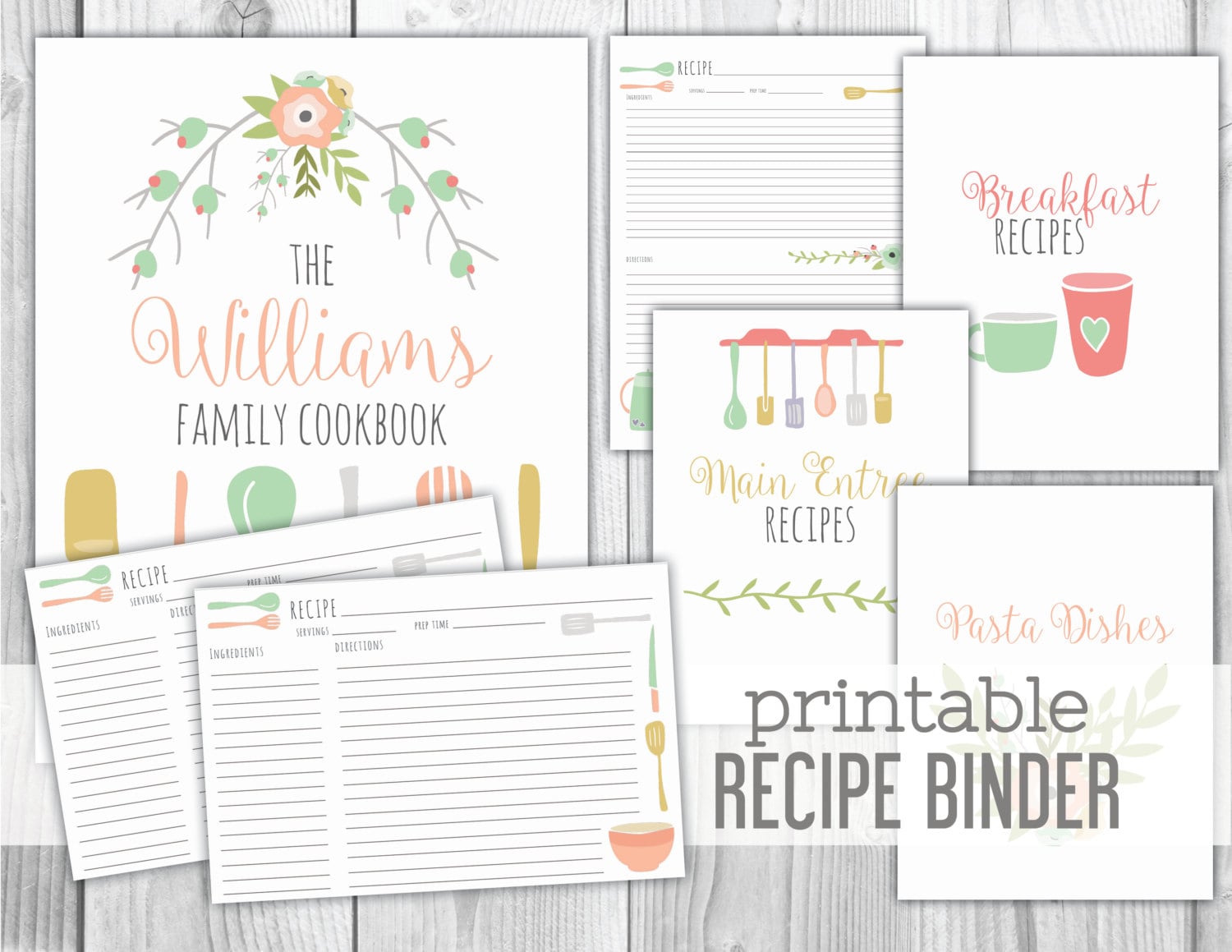 recipe cards 4x6