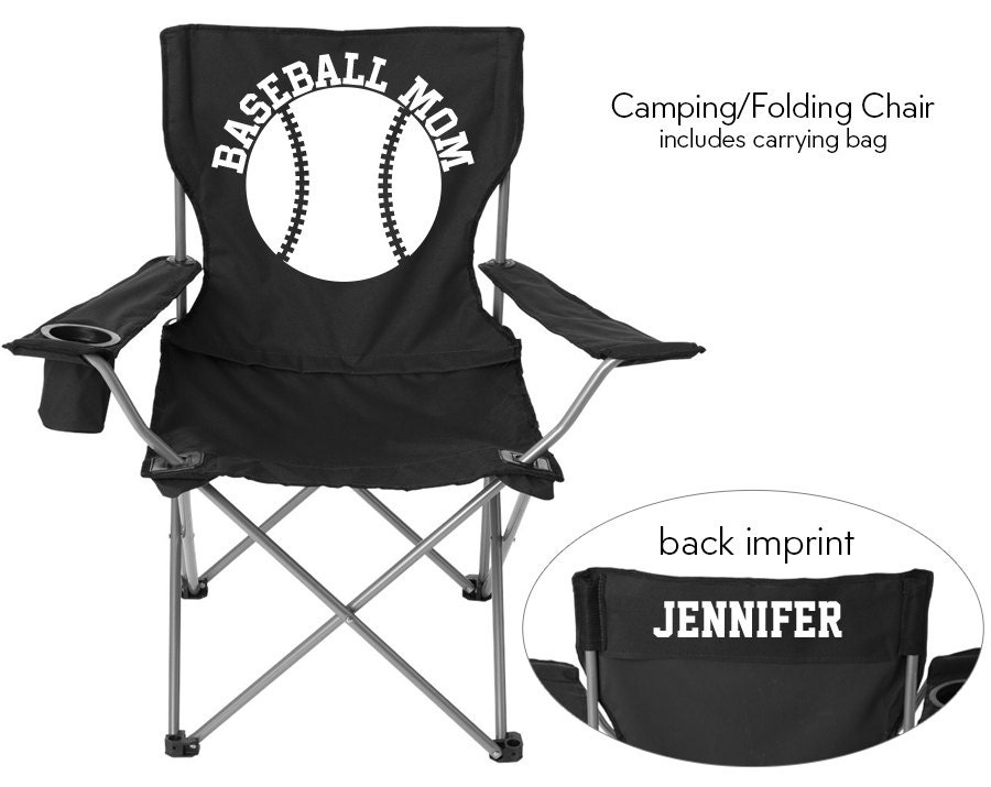 Personalized Folding Chair // Baseball Mom // by QuotableLife