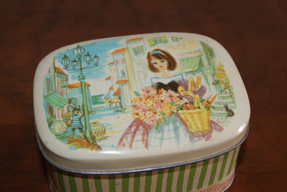 Vintage Arthur Holland Rich Toffee Assortment 4 Ounce Tin Girl