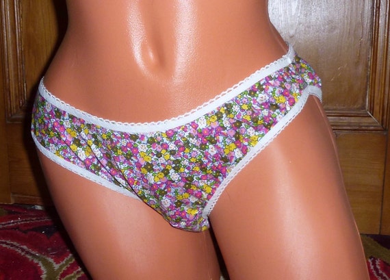 Feminine Cotton Closed Or Crotchless Lace Trimmed Panties