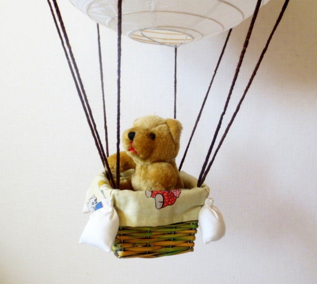 Child Nursery Lamp Teddy Bear Hot Air Balloon Lamp