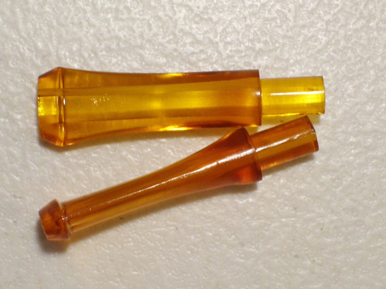 Mini Tobacco Pipe Stems Bits New Lot of 2 Amber Straight