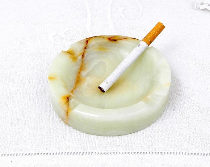 Vintage Carved Pale Onyx Marble Agate Stone Ashtray, Mid Century Decor, Retro, Man Cave, Semi Precious, Tobacciana, Smoking, Collection, Vintage Carved Pale Onyx Marble Agate Stone Ashtray, Mid Century Decor, Retro, Man Cave, Semi Precious, Tobacciana, Smoking, Collection,