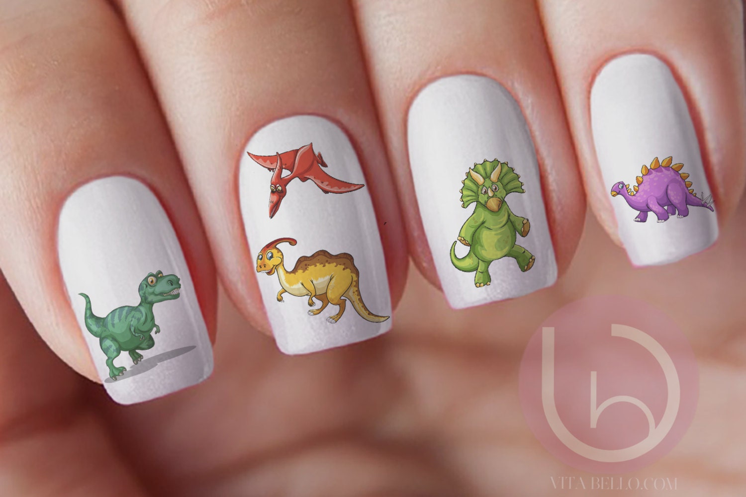 Dinosaurs Waterslide Nail decal Nail Design Nails Press On