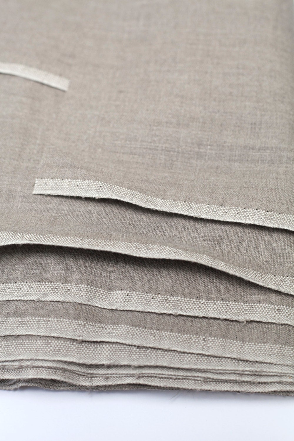 100 Natural Linen Flax grey Fabric. Linen fabric by the