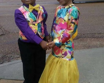 Colorful dress w/tulle