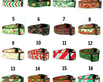 Christmas Dog Collar- (Mini,X-Small,Small,Medium ,Large or X-Large Size)- Adjustable