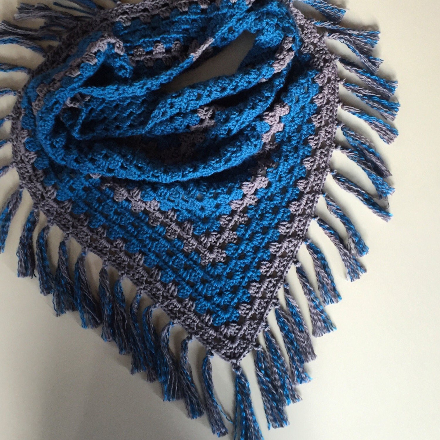Triangle scarf crochet wrap