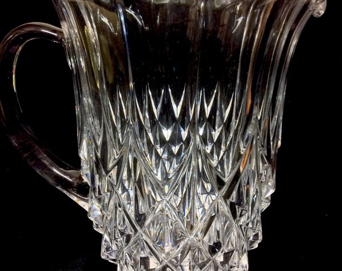 VAL ST LAMBERT Imperial 40 Ounce Serving Pitcher, Crystal Water Pitcher, Signed Pitcher, Gift For Her