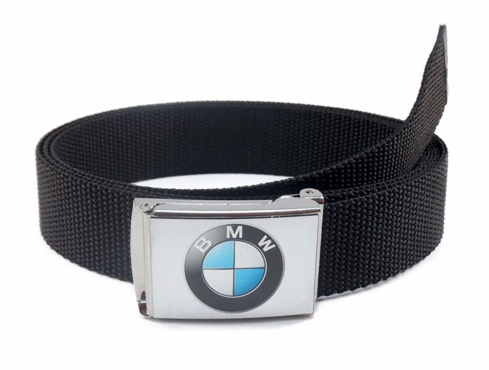 Custom Made BMW Logo Canvas Web Belt & Buckle