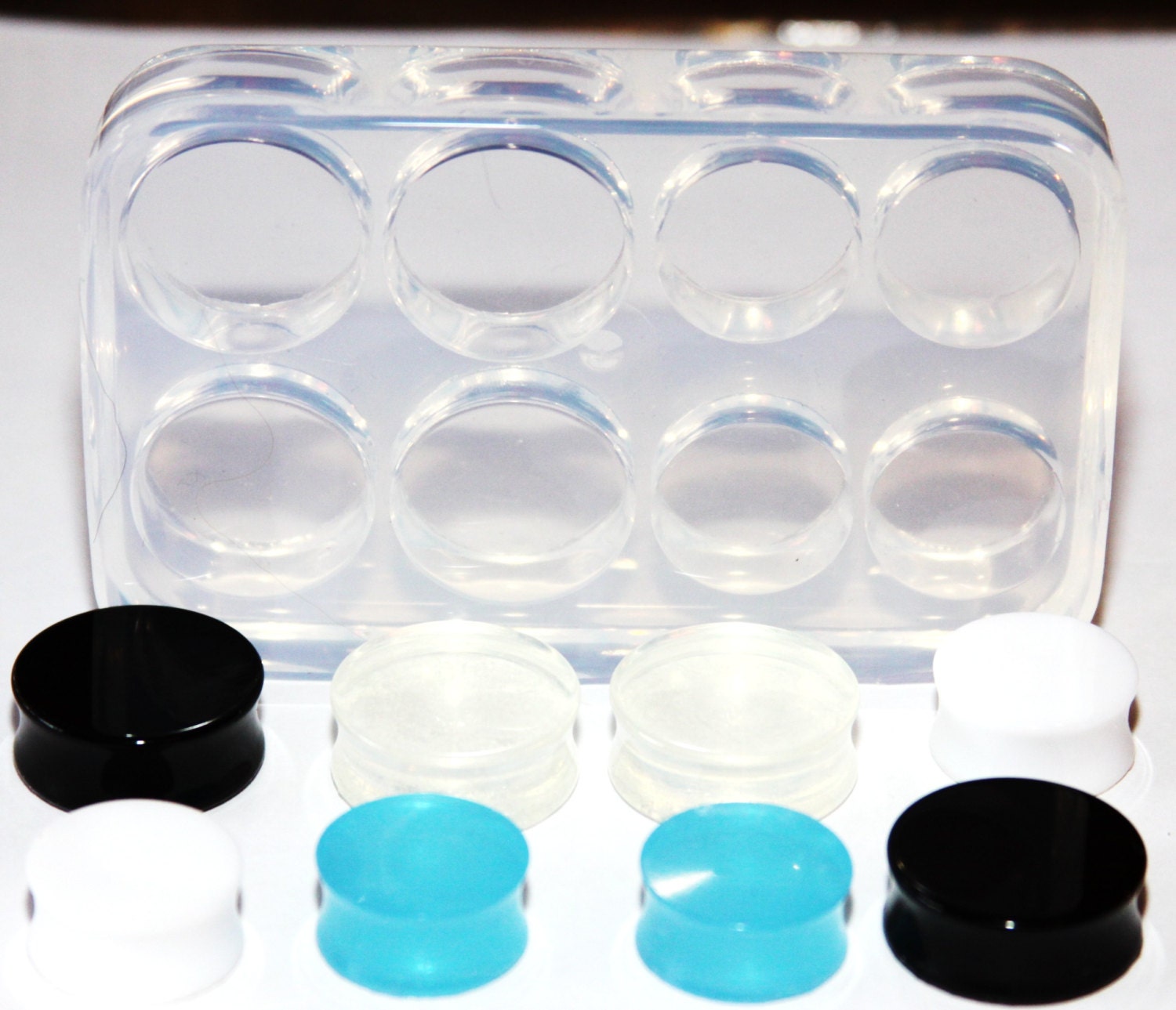 Resin ear stretchers gauges plugs silicone molds for plugs