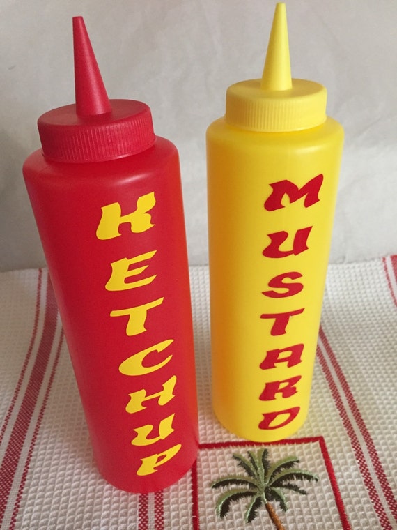 ketchup bottle mustard container picnic condiment set