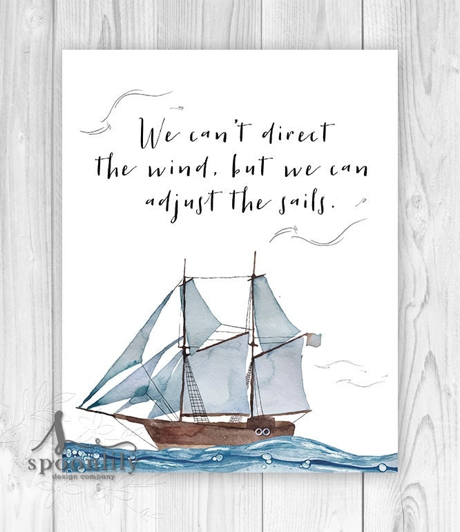 Inspirational Nautical Quote Wall Decor Ship We Can't