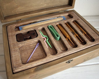 Free Shipping. Knitting Storage Box for Knitting Supplies.Occasion. Organizer.
