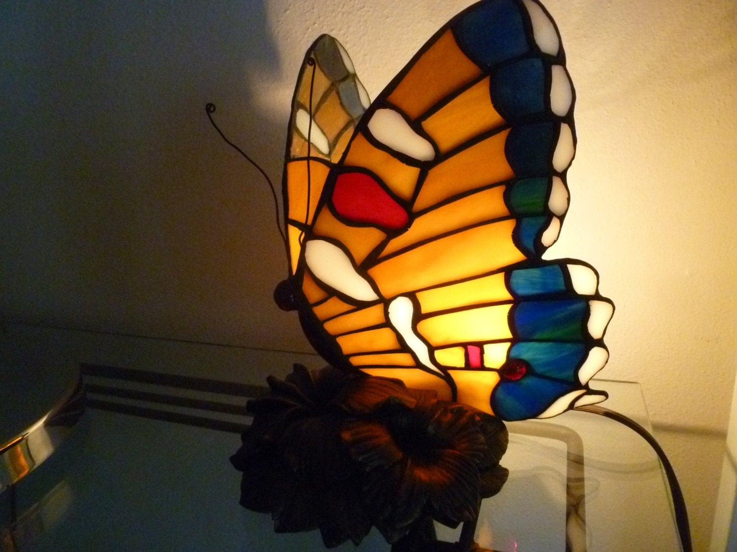 Stained Glass Butterfly Lamp