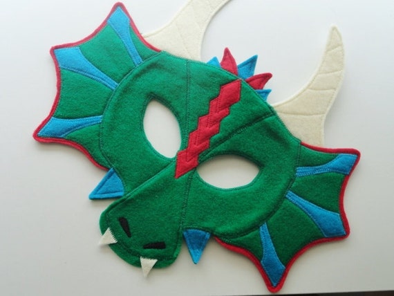 Dragon Felt Mask by JulieMarieKids on Etsy