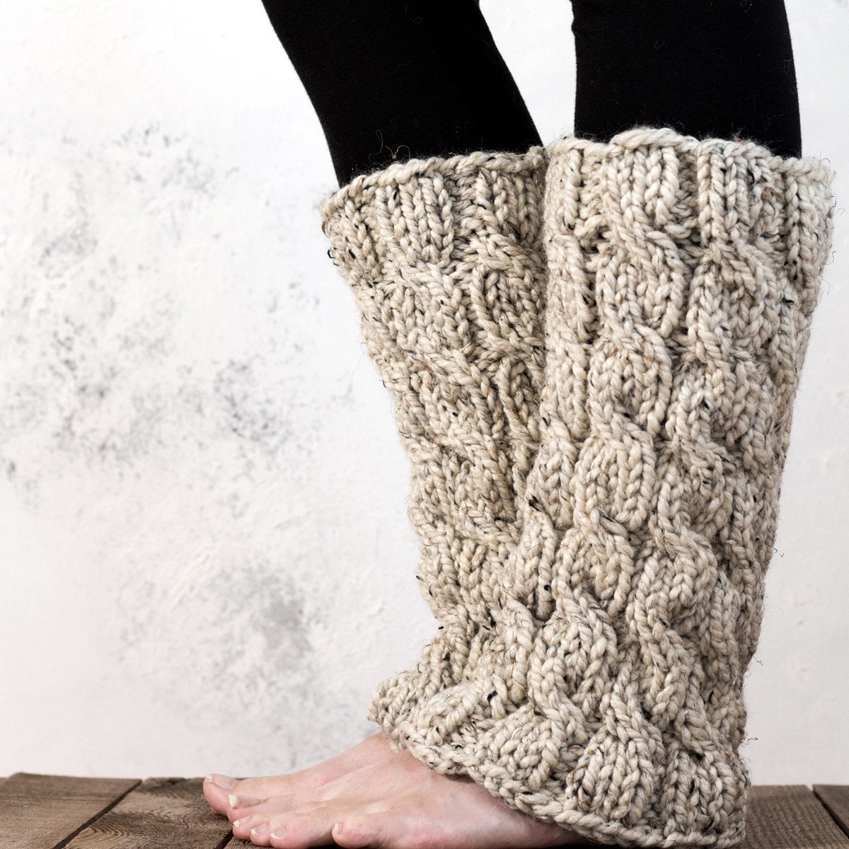 Cable Knit Leg Warmers Knitting Pattern MAJESTY a set of