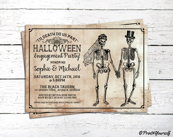 Halloween Engagement Party Invitations 8