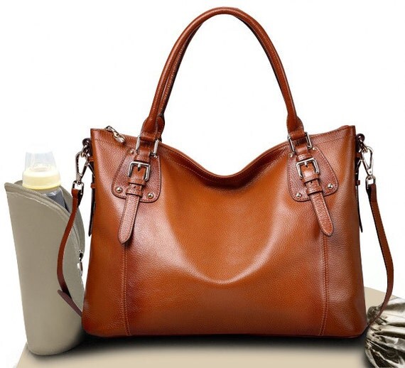 Real Leather Diaper Bag IUCN Water