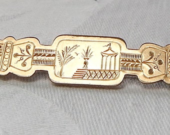 Pat. 1877 Edwardian Rolled Gold pin