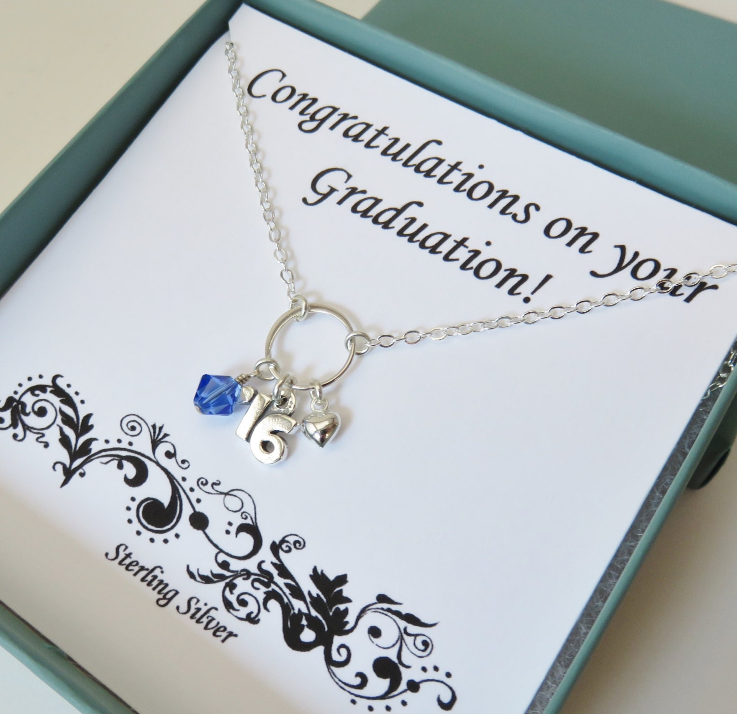 Graduation necklace 2016 graduation gift high by MarciaHDesigns