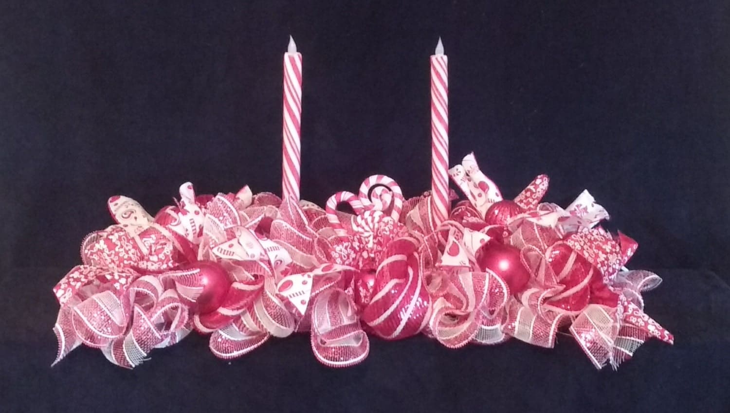 PEPPERMINT ROMANCE Christmas Wedding Holiday Candy Cane Deco